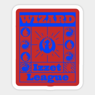 Izzet League | Wizard | MTG Guild Blue on Red Design Sticker